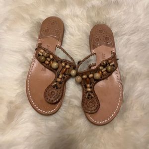 Jack Rogers excellent new condition beaded sandals. Size 6.5